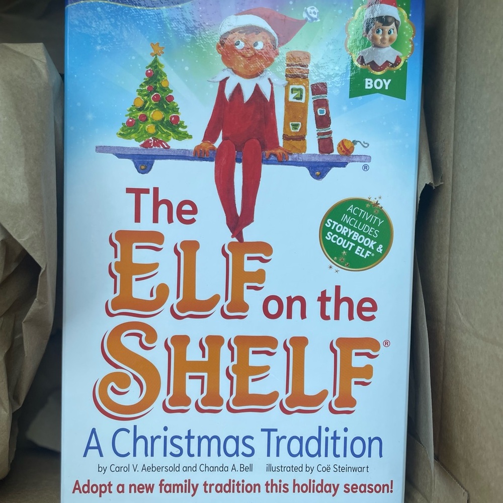 NWT Boy Elf w/ Blue Eyes: The Elf on the Shelf Christmas Tradition Book w/ doll